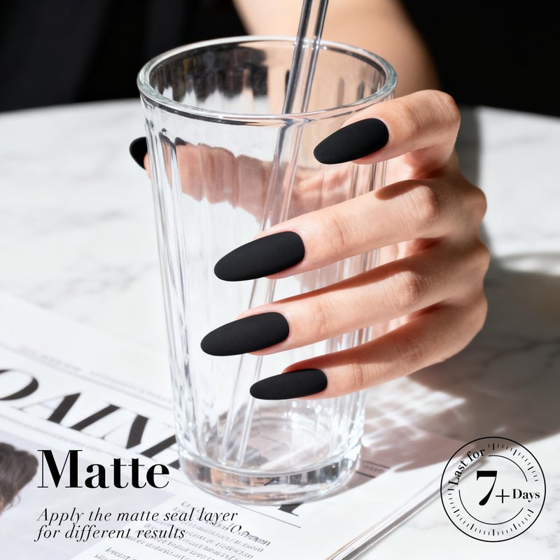 AZUREBEAUTY Black Nail Polish, Quick Dry Complete Natural Super Lustrous，10ml Professional for DIY Manicure and Pedicure at Home