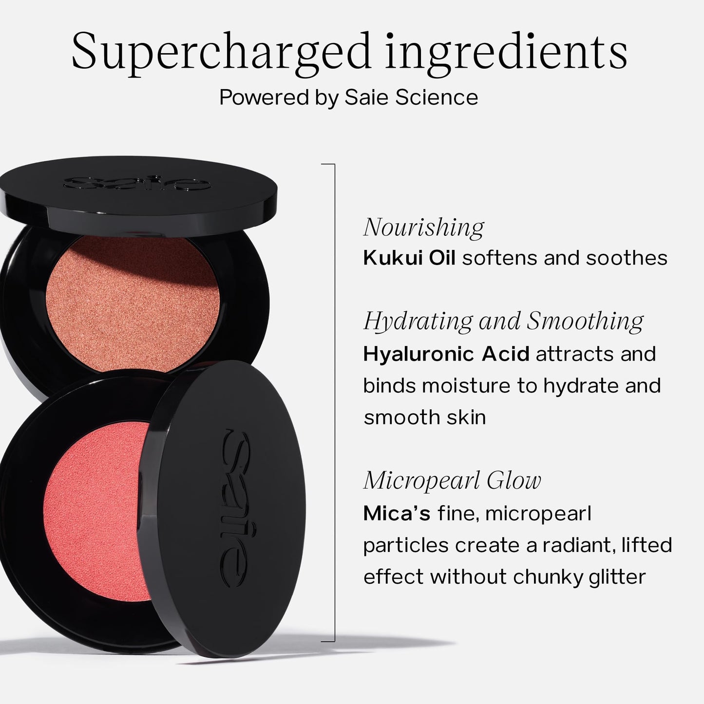 Saie Glow Sculpt Multi-Use Highlighter + Cream Blush Refill - Lightweight with Hyaluronic Acid + Micropearl for Radiant, Glowing Skin - Mauveglow (.02 oz)