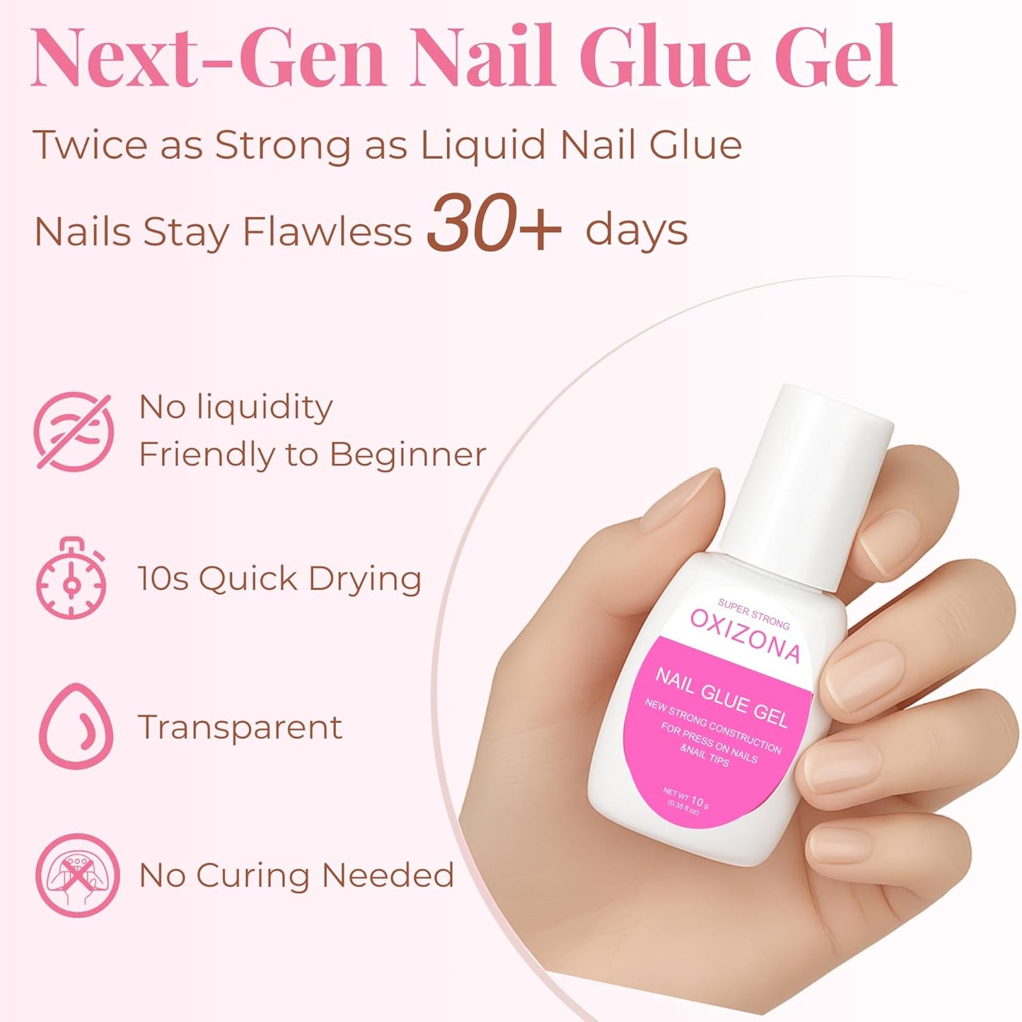 Super Strong Nail Glue for Acrylic Nails Press on Nails Professional Nail Glue for Nail Tips Fake Nails False Nails Long Lasting for Stick On Nails Broken Nails 0.07oz 12pcs
