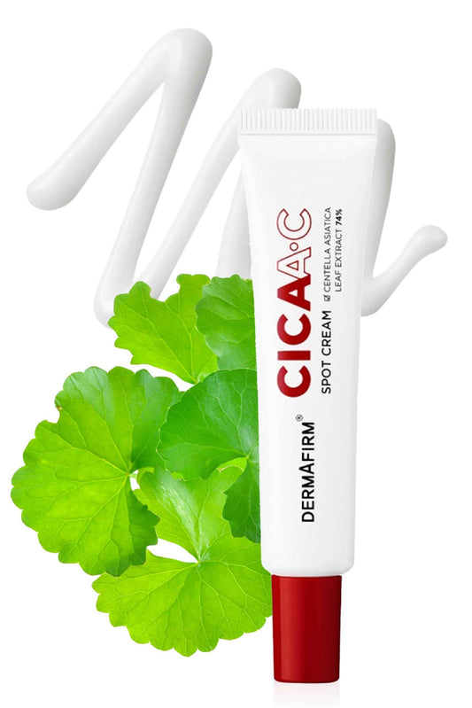 DERMAFIRM Cica AC Spot Cream - Centella Asiatica Hydrating Cream for Face - Age Defying Korean Beauty Acne Care Niacinamide Zit Face Moisturizer for Dry Sensitive Skin 0.53 oz