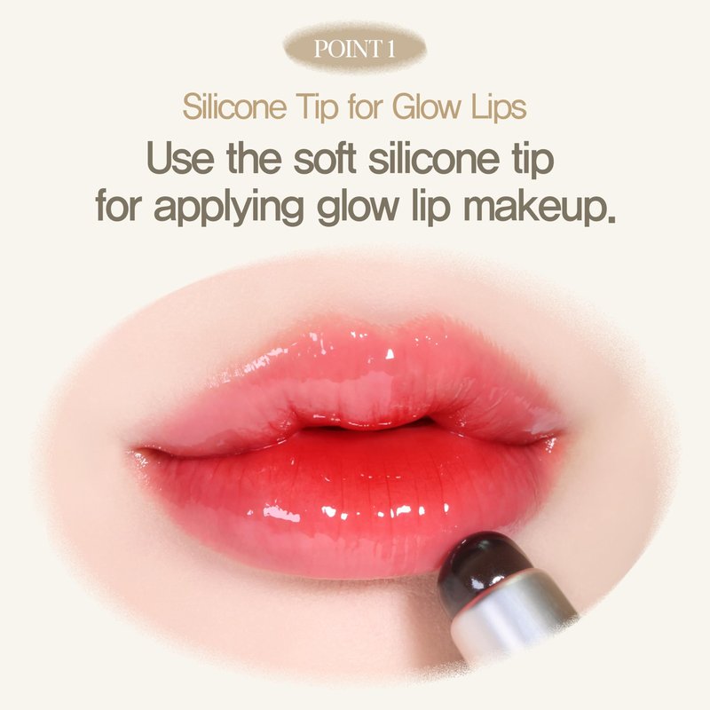 Espoir Dual Smudging Lip Brush | Soft Bristles Brush and Gentle Silicone Tips | Compact and Versatile for Matte and Glossy Lip Products