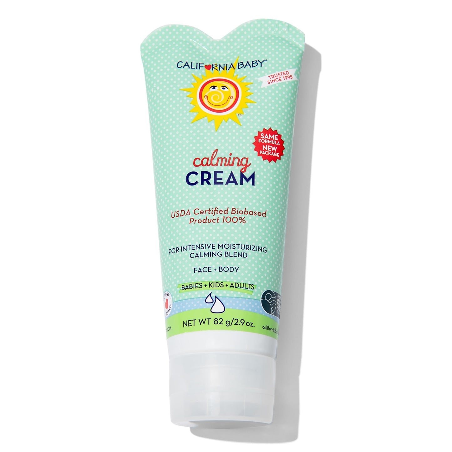 California Baby Calming Cream | 100% Plant-Based Moisturizer | Lavender Baby Lotion | Face Moisturizer For Dry Skin | Hypoallergenic | 2.9 oz / 82g