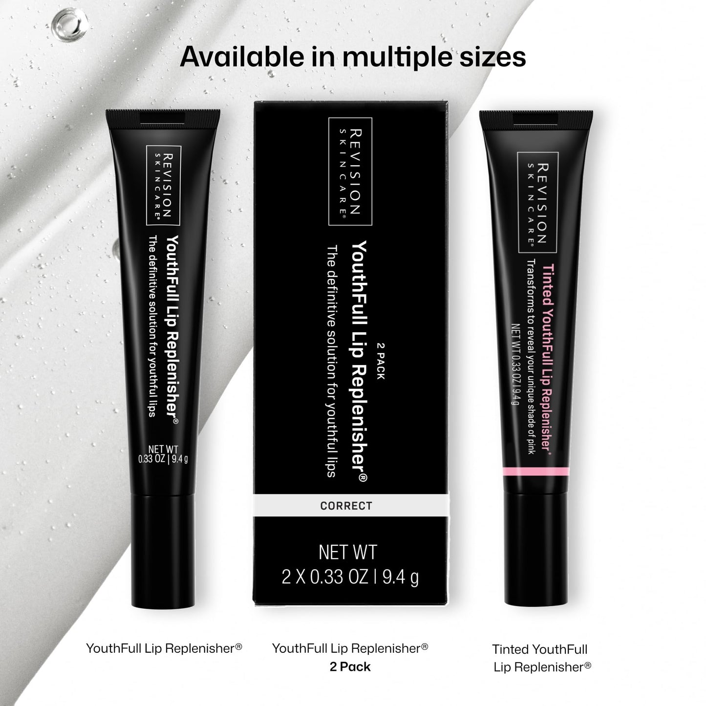 Revision Skincare YouthFull Lip Replenisher, Moisturizing Lip Plumper with Hyaluronic Acid, Volumizing, Plumping and Anti Aging, 2 Pack - 0.33 Ounce