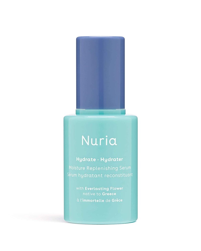 Nuria - Hydrate Moisture Replenishing Serum, Antioxidant Serum for All Skin Types, Skin Care Serum with Everlasting Flower Extract and Squalane Oil for Face, 25mL/0.8 fl oz