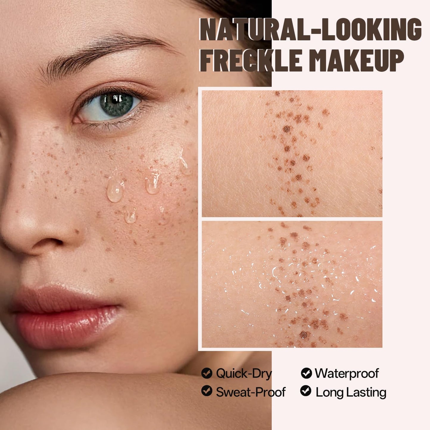 Pudaier Freckle Stamp, Natural-Looking Lifelike Freckle Makeup, 03+04