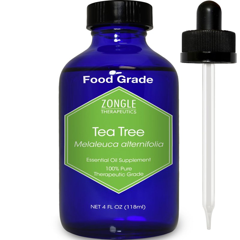 Tea Tree, Melaleuca, Oil, Food Grade – 100% Pure, Tea Tree Essential Oil, by Zongle Therapeutics, 4 OZ