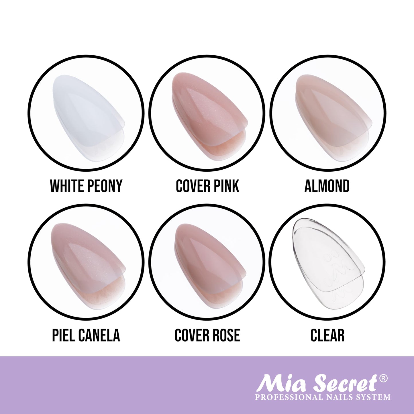 Mia Secret Soak off CLEAR Soft Gel Nail Tip MADE IN USA for Salon and DIY (Clear 504 Tips, Almond)