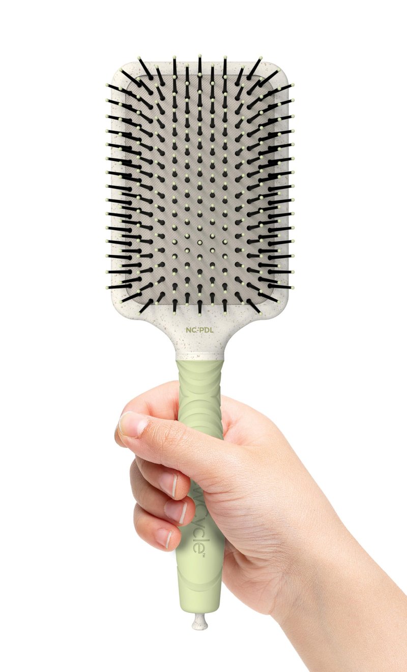 Olivia Garden NewCycle Ionic bristles Cushion Hair Brush and made from 100% recycled material (except bristles and cushion)