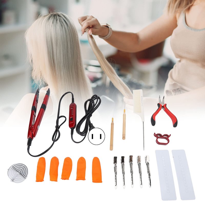Hair Iron Tools Kit, Hair Extension Iron Constant Temperature Thermal Insulation Sheet Hair Extension Crochet Hair Extensions Tools(#2)