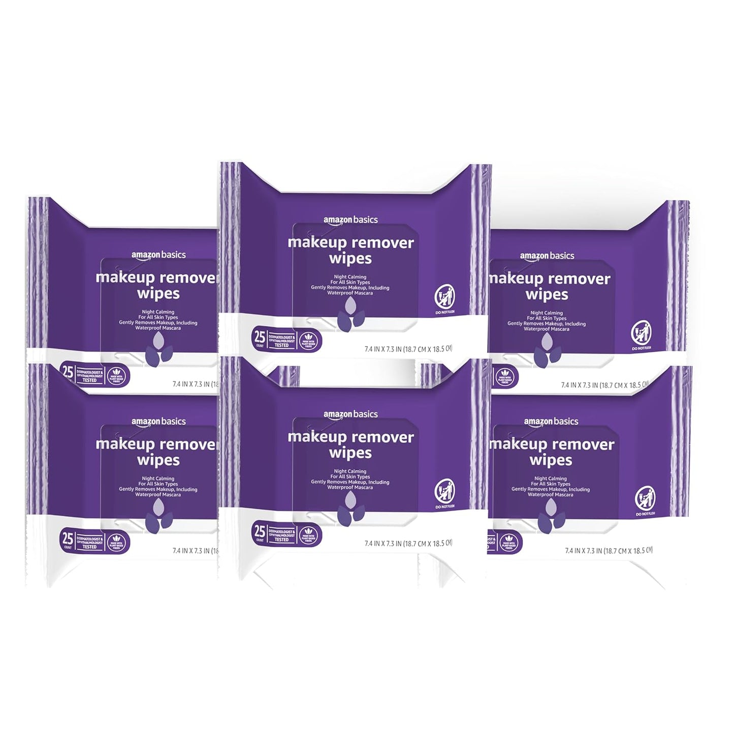 Makeup Remover Wipes - Gentle Cleansing, Alcohol-Free & pH Balanced | 25-Count, Night Calming, Plant-Based