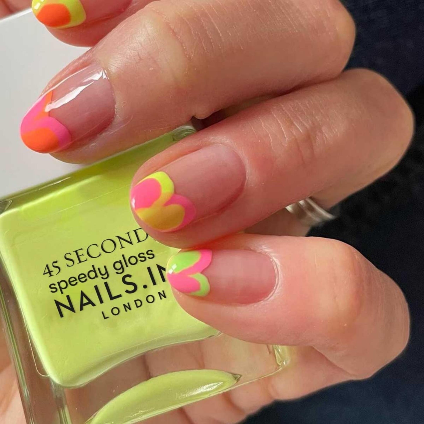 Nails Inc 45 Second Speedy Gloss, Natalie, Pale Yellow, Neon, No Chip, Long Lasting, Quick Dry, Air Dry, Professional Manicures & Pedicures, Fingernails & Toenails, Vegan Nail Polish, 0.47 Fl Oz