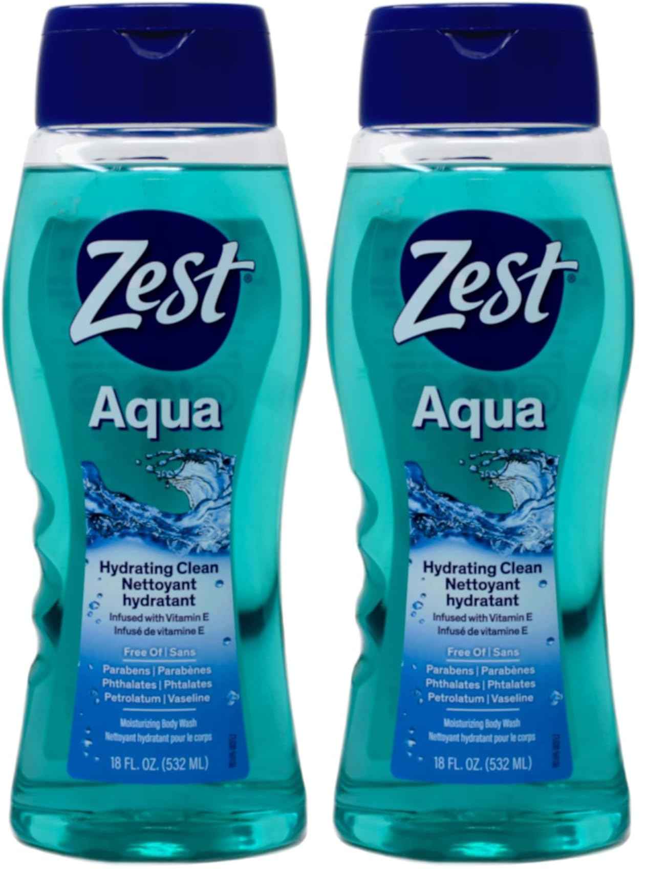 Zest Body Wash Aqua (Pack of 2)