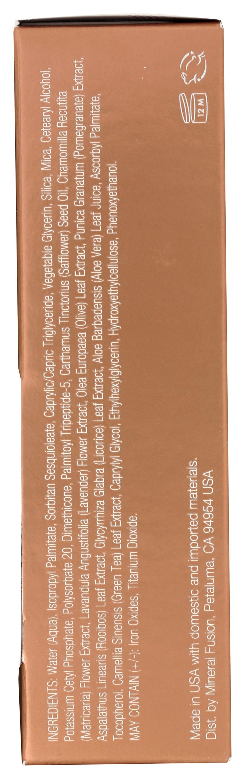 Mineral Fusion Full Coverage Foundation, Liquid Foundation - Warm 4- Med to Tan Complexion w/Golden/Yellow Undertones, Lightweight Matte Finish, Up to 12 Hr Hydration, Hypoallergenic & Vegan, 1 fl. oz