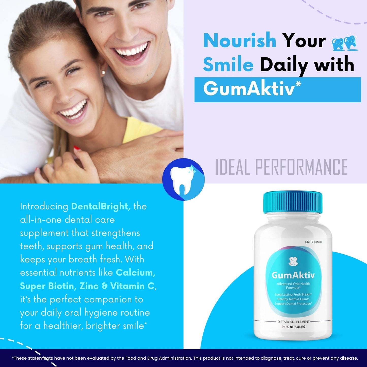 Gum Aktiv for Teeth and Gums Capsule, GumAktiv Supplement Pills - Maximum Strength, GumAktiv Advanced Formula All Natural Teeth and Gum Health Support, Oral Hygiene, and Wellness Reviews (2 Pack)