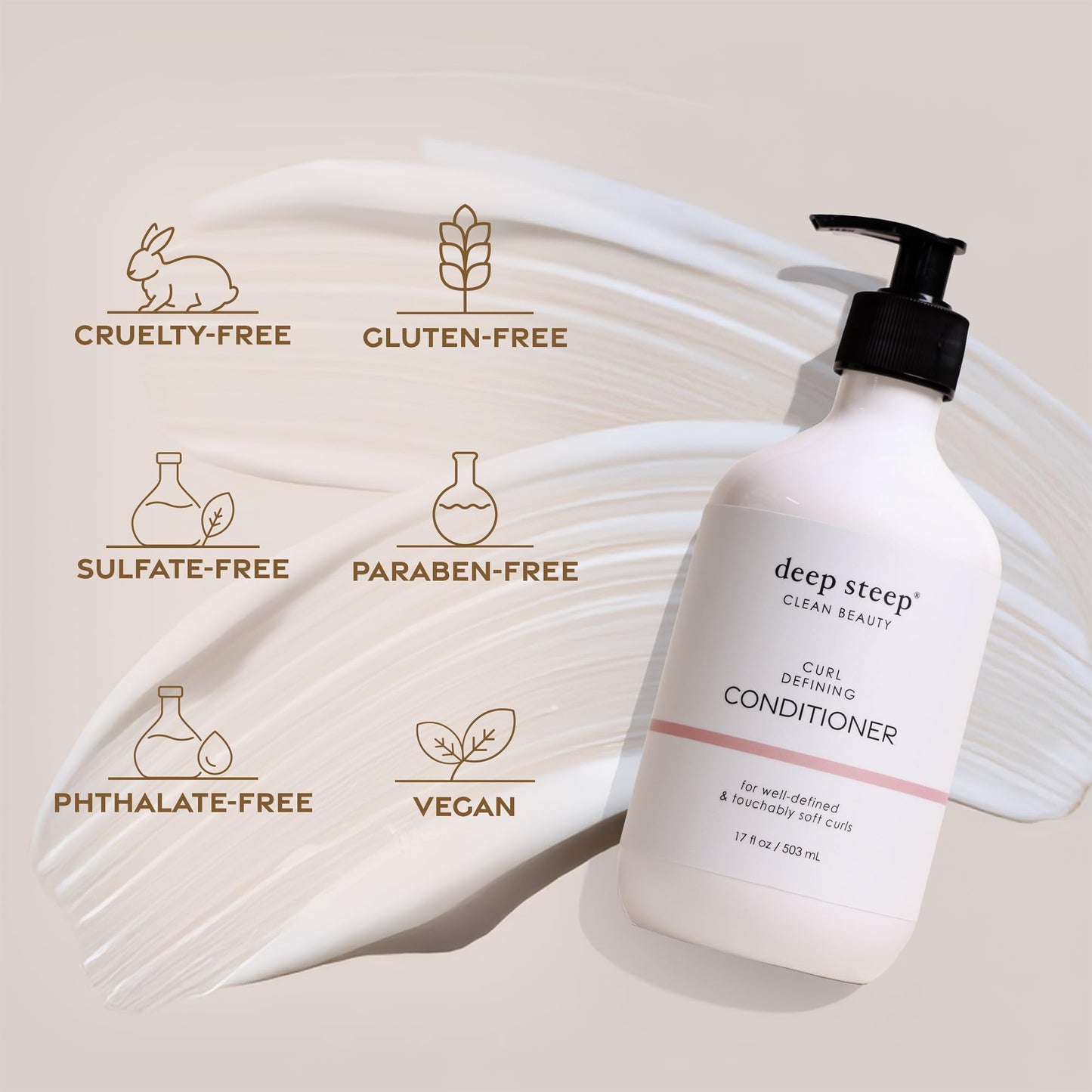 Deep Steep Argan Oil Hydrating Volume Conditioner, 17 oz – Moisturizing Conditioner with Aloe Vera, Marula Oil, Rice Protein & Glycerin – Silicone-Free, Vegan, Clean Beauty Hair Care, Silky Hair