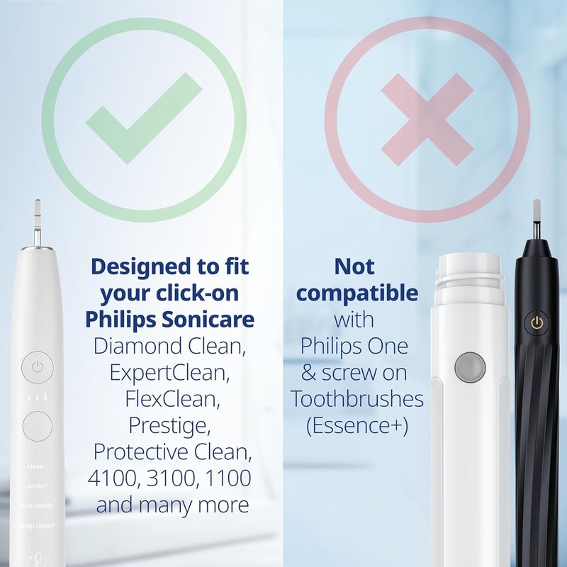 Philips Sonicare Replacement Heads - Medium Toothbrush Heads | 8 Pack, Compatible with HX6015/03