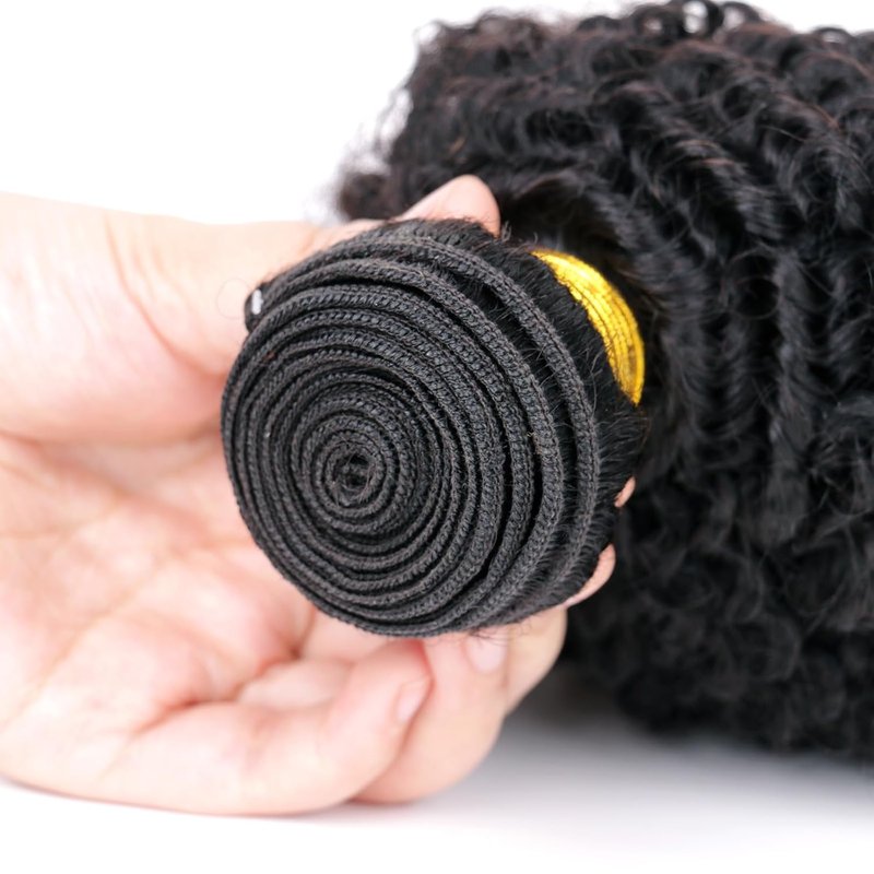 Mongolian Afro Kinky Curly Hair Bundle - 20 Inch 4B/4C Virgin Human Hair Weave for Black Women | Natural Color