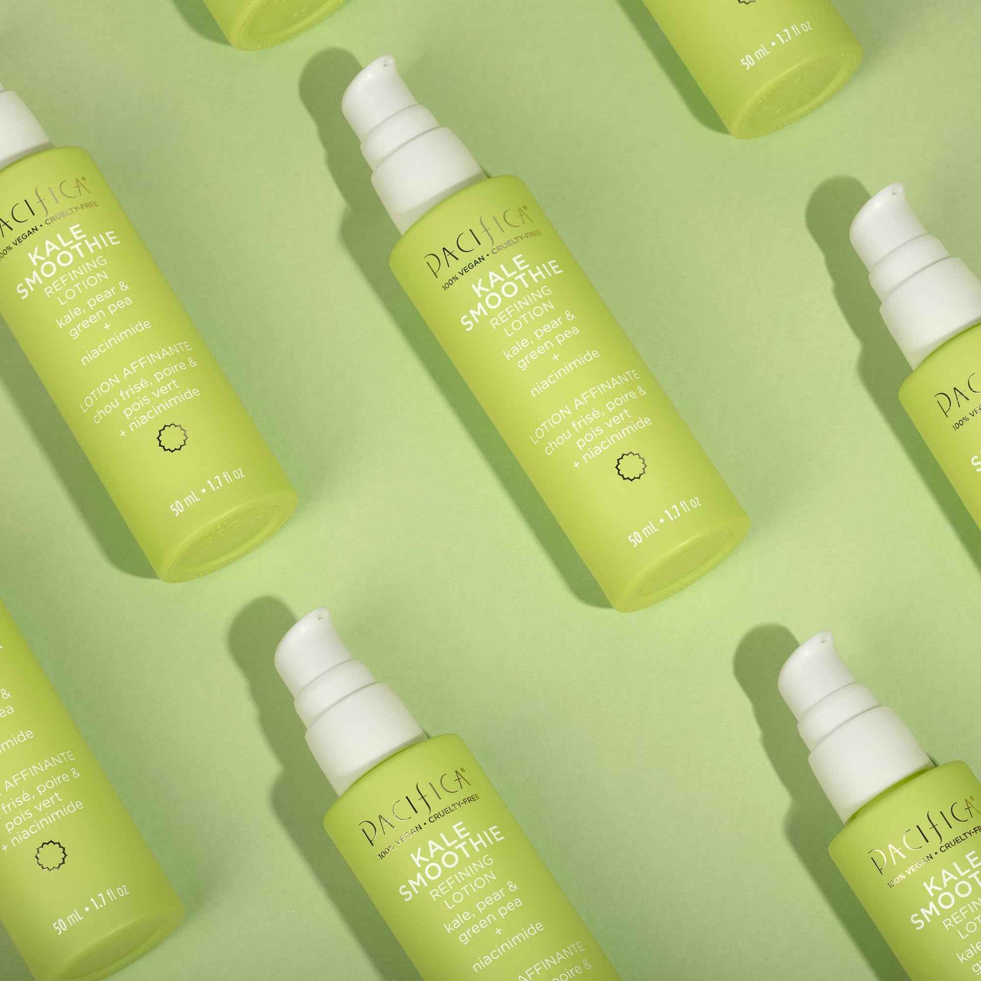 Pacifica Kale Detox Deep Cleansing Face Wash + Kale Smoothie Refining Lotion Set of 2– Pore-Minimizing Skincare Duo for Oily & Combination Skin, Niacinamide & Super Greens, 100% Vegan & Cruelty-Free