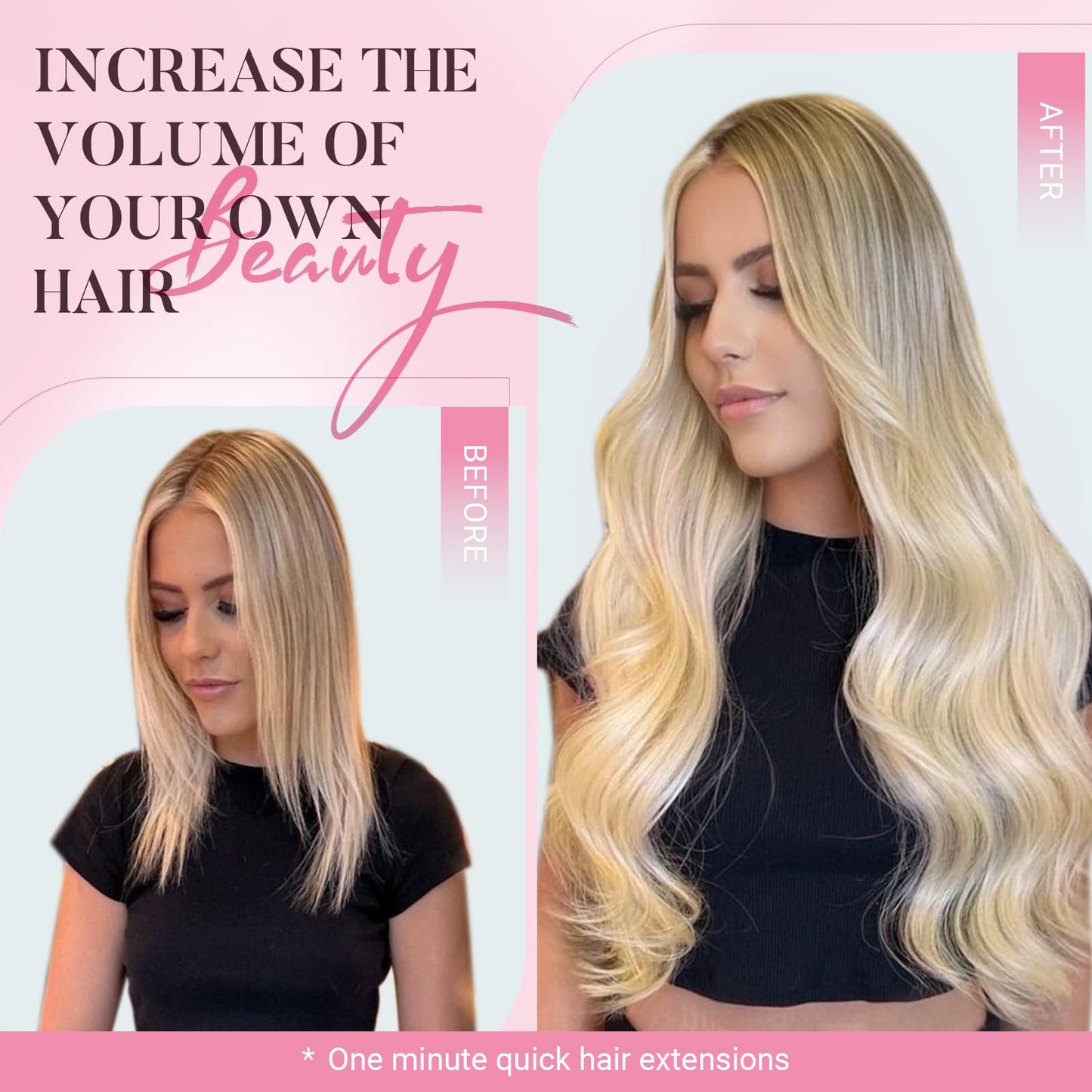 MAXITA Clip in Hair Extensions Real Human Hair,Remy Hair Extensions Clip ins Double Weft for Women,Natural Real Human Hair,14Inch 60g 5Pcs,Ash Blonde Highlighted Platinum Blonde