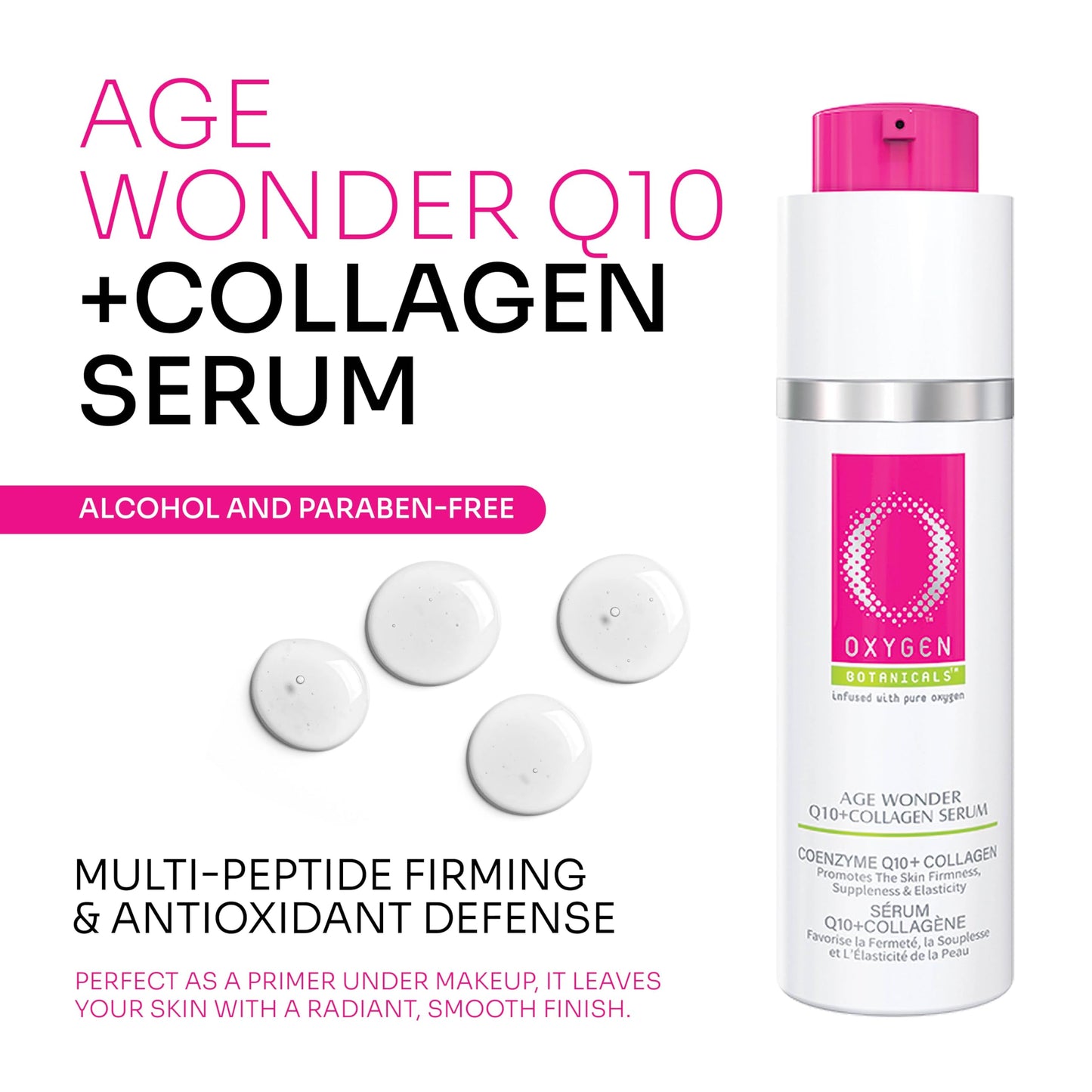 Oxygen Botanicals Age Wonder Q10+Collagen Serum-cell renewal, visible rejuvenation, anti-wrinkle, elasticity improvement-30ml (Collagen Serum)