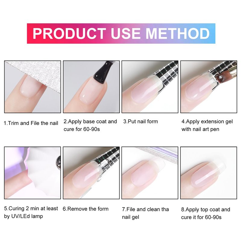 VENALISA Builder Nail Gel, 50ml Jelly Nude Pink Hard Gel for Nails Extension, Polygel Nail Art Manicure