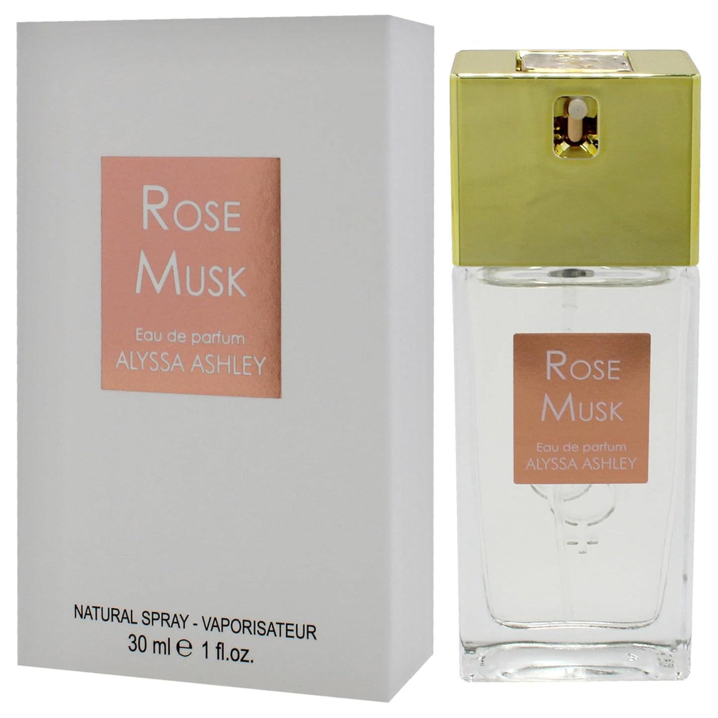 Alyssa Ashley Rose Musk Mini Perfume & Cologne Set | Floral Woody Musk Fragrance - 1 oz EDP Spray