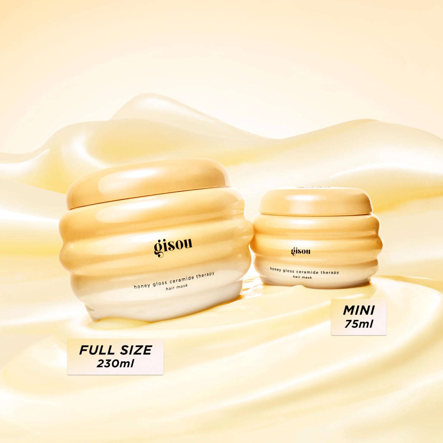 Gisou Honey Gloss Ceramide Therapy Hair Mask – Deep Repair & Hydration with Mirsalehi Honey, Ceramides & Hyaluronic Acid, 7.8 fl oz