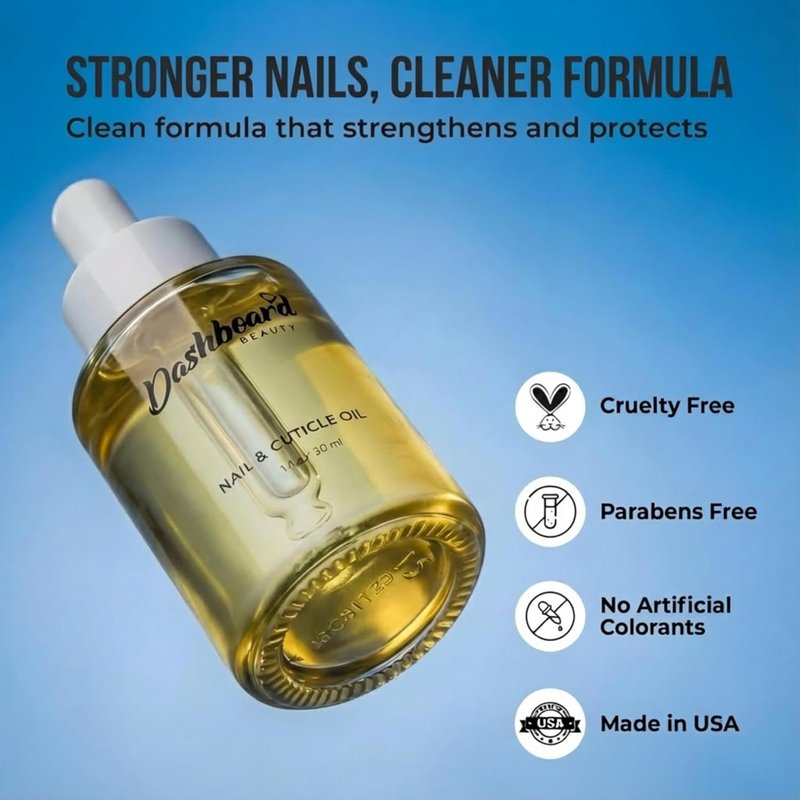 Cuticle Nail Oil - Advanced Moisturizer & Strengthener with Jojoba & Vitamin E | Repairs Damaged Nails, 1 oz
