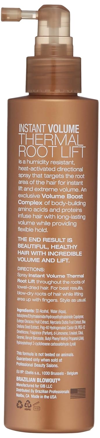 Brazilian Blowout Instant Volume Thermal Root Lift - 6.7 Oz | Hair Volume Booster