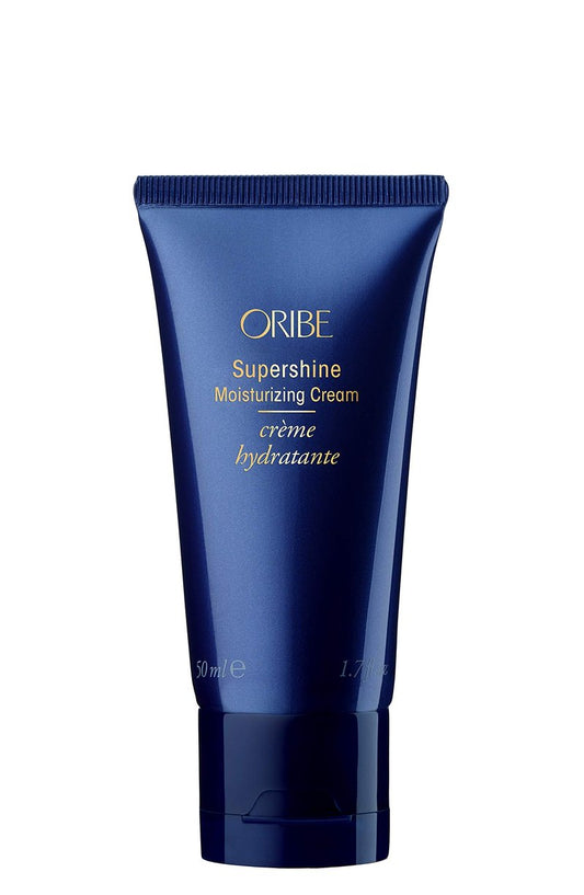 Oribe Supershine Moisturizing Styling Cream Travel Size - Adds Shine & Smooths Frizz With Heat Protection - Blowout Primer, Air Dry Cream & Style Finisher For Medium & Thick Hair - 1.7 oz