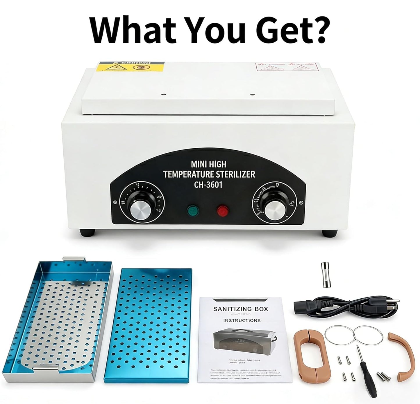 High-Temperature Autoclave Sterilizer - 2.0L Nail Tool Dry Heat Machine with Timer | 110V, CH-360T