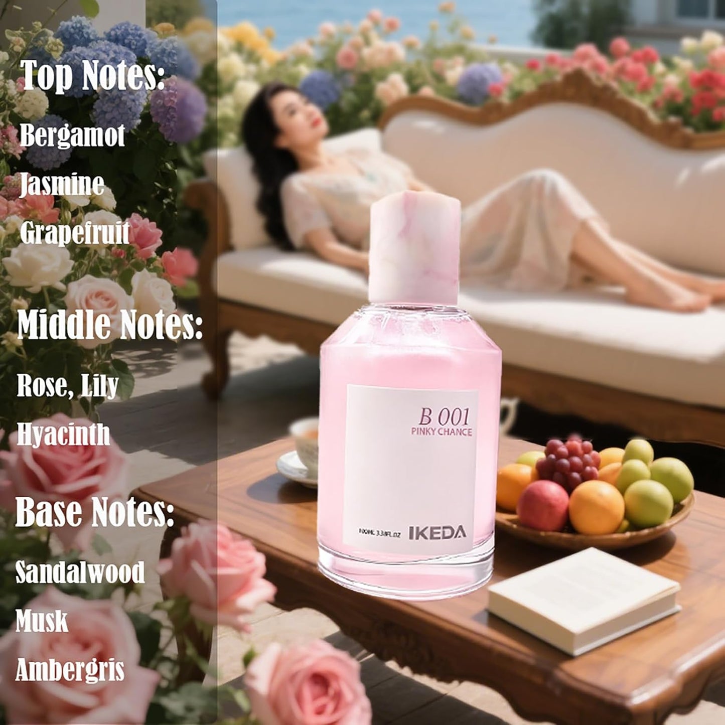 Women’s Eau de Parfum - Long Lasting Jasmine, Rose & Sandalwood Fragrance | 100ml Mini Bottle Gift for Her