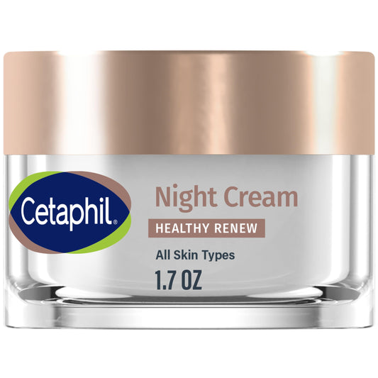 Cetaphil Healthy Renew Skin Tightening Night Cream 1.7 Oz, Wrinkle Repair Cream for Face with Peptides, Retinol Alternative Cream For Sensitive Skin, Fragrance Free