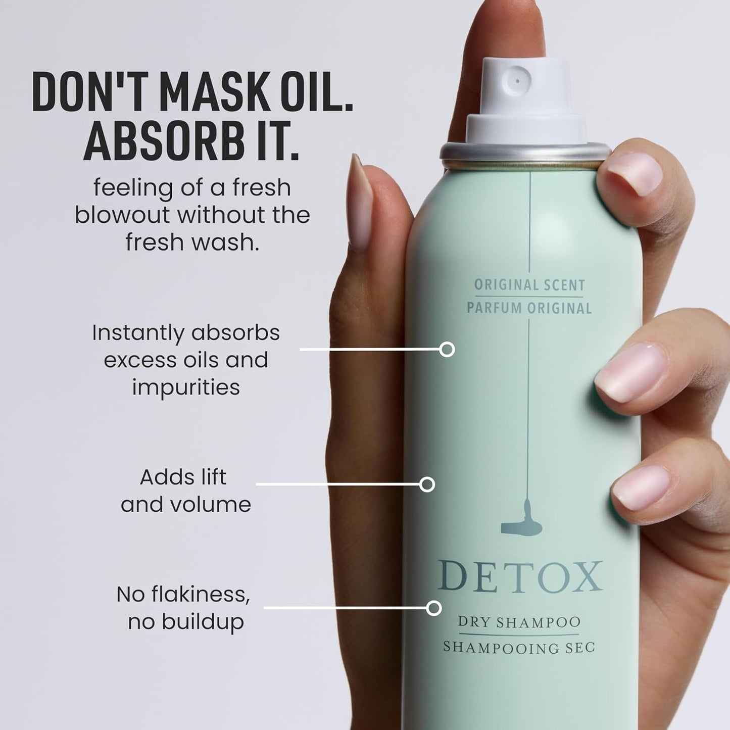 Drybar Detox Dry Shampoo Spray - Absorbs Oil & Adds Volume | For All Hair Types