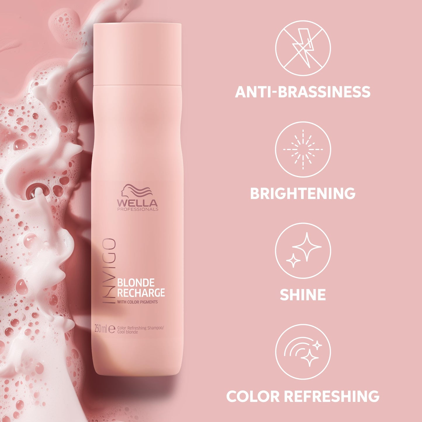 Wella Professionals Invigo Blonde Recharge Color Refreshing Shampoo | Refresh & Maintain Cool Blonde Hair Color | 10.1 Fl Oz