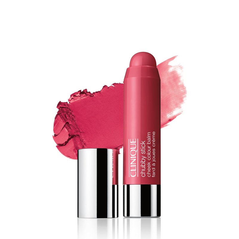 Clinique Chubby Cream Blush Stick Cheek Colour Balm | Blush For Cheeks | Long Lasting + Buildable | Create A Healthy Looking Glow | Perfect For Travel, Roly Poly Rosy, 1 Count