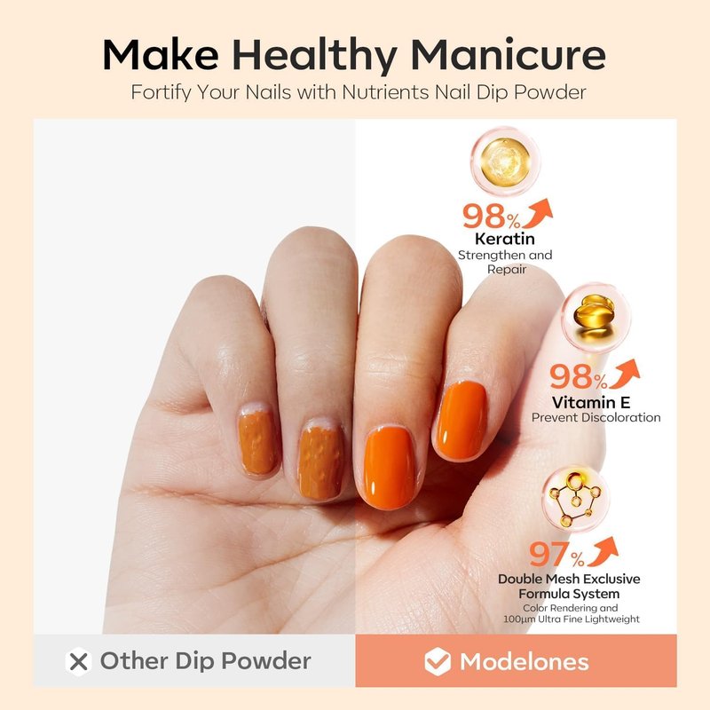 Modelones Dip Powder Nail Kit - 20 Vibrant Colors for DIY French Nail Art | Base & Top Liquid Set