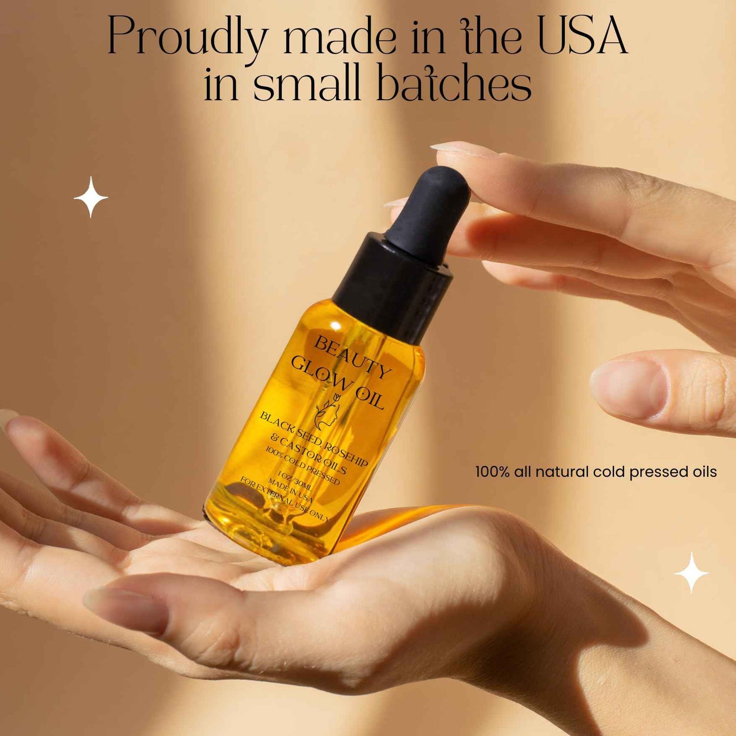 Black Seed Oil, Rosehip Oil, Castor Oil Organic Cold Pressed for Face Anti-Aging Miracle Facial Moisturizer Serum Natural Skincare Fortifying Hydrates Skin Moisturizing Beauty Glow Oil 1 Fl Oz/30mL