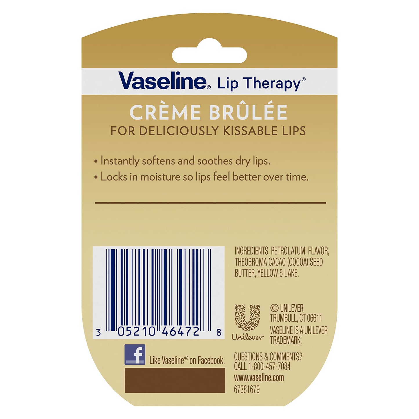 Vaseline Lip Therapy, Creme Brulee 0.25 oz (6 Pack)