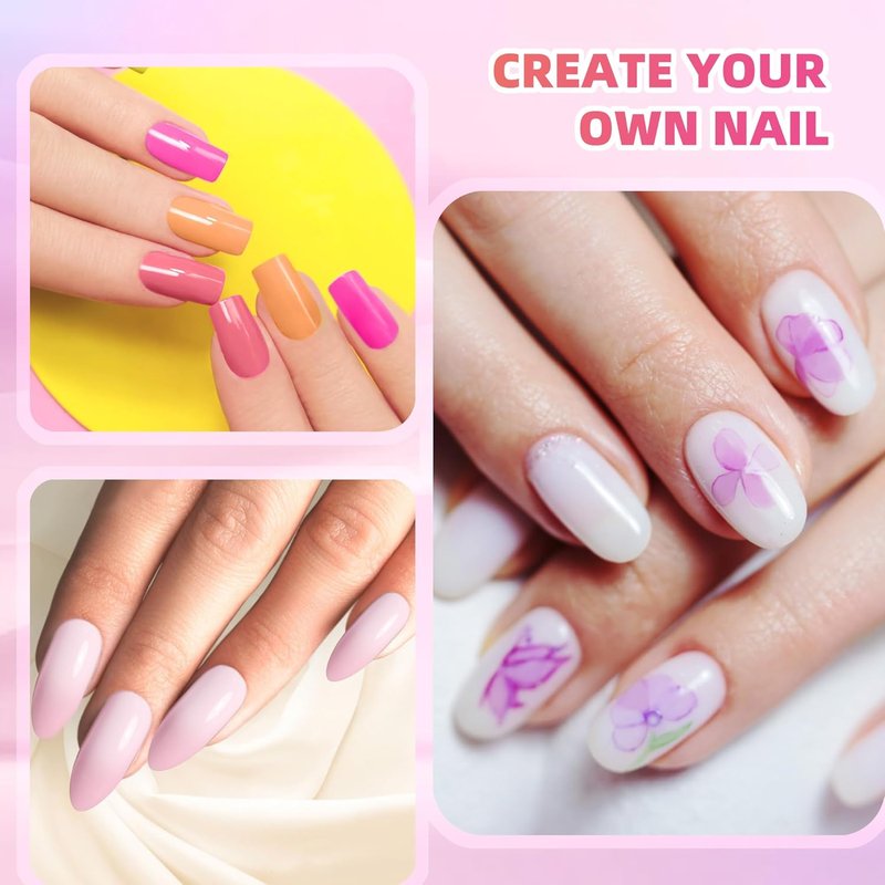 Gel Nail Polish Set - 16 Colors Gradient Patting Gel | Highly Pigmented No Wipe Ombre & Blooming Gel for DIY Nail Art