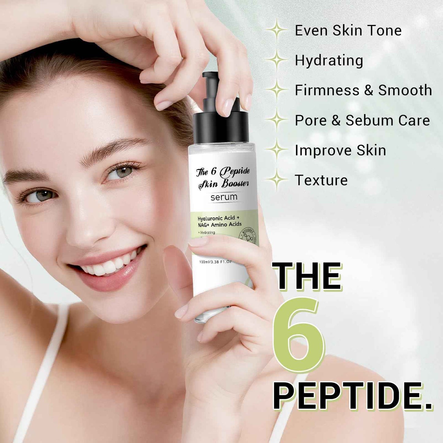 23% Vitamin C Serum 6 Peptide Booster Serum Set - Korean Skin Care Set for Deep Hydrating, Anti-Aging & Wrinkle-Reducing, Improves Skin Elasticity & Tone - Ideal Gift Set for Women