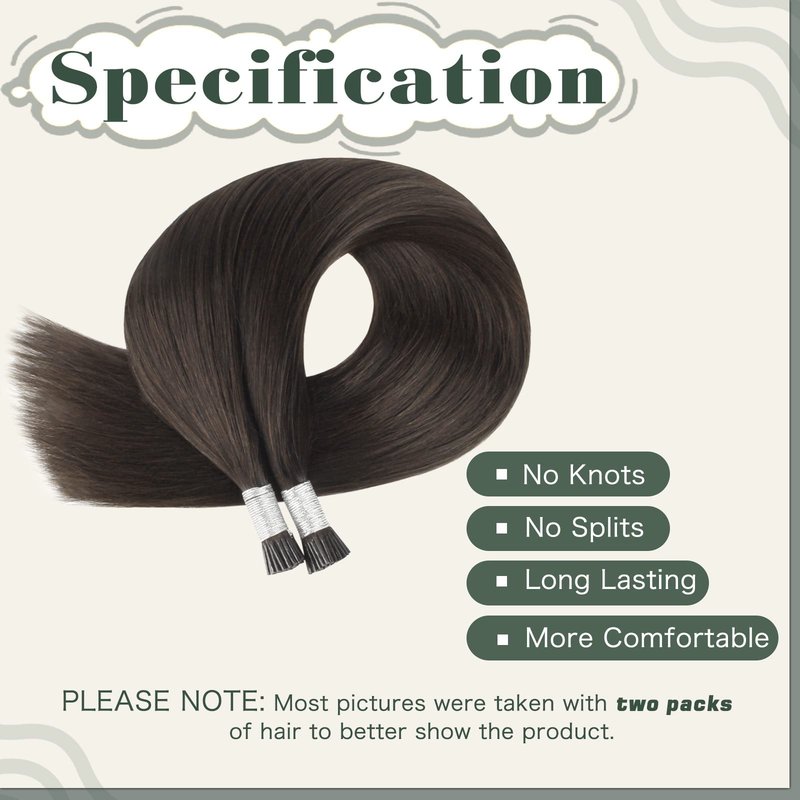 Sixstarhair Itip Human Hair Extensions Dark Brown Keratin Extensions 50 Grams Silky Straight Real Human Hair Extensions Brown Invisible I Tip Hair Extensions Human Hair 50 Strands 18 Inch