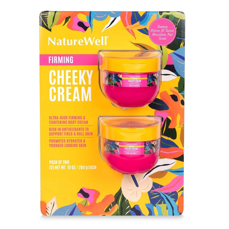 NATURE WELL Firming Cheeky Cream - Anti-Aging Hydration, 10 Ounce (Pack of 2)