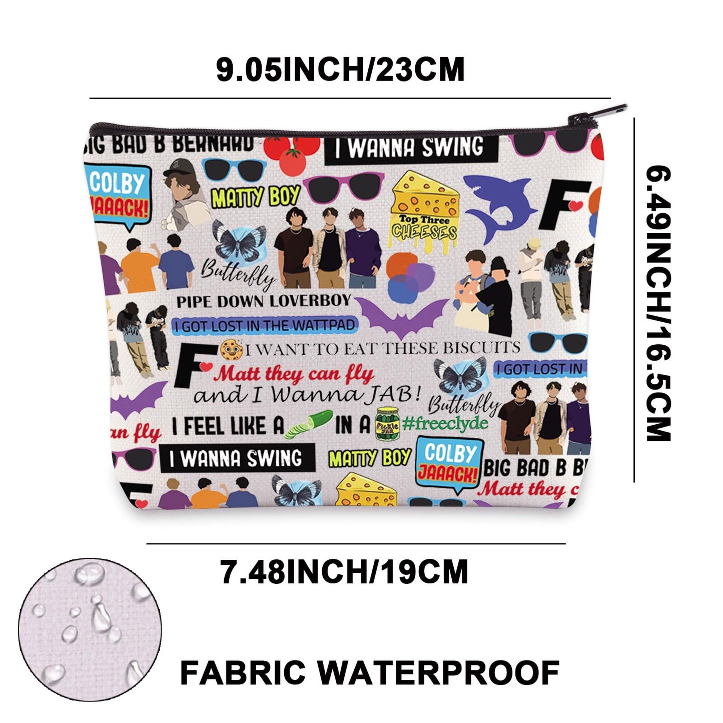 JNIAP Channel Video Makeup Bag Channel Video Gifts Team Orange Purple Blue Gifts Channel Video Merchandise(wanna swing Tote)