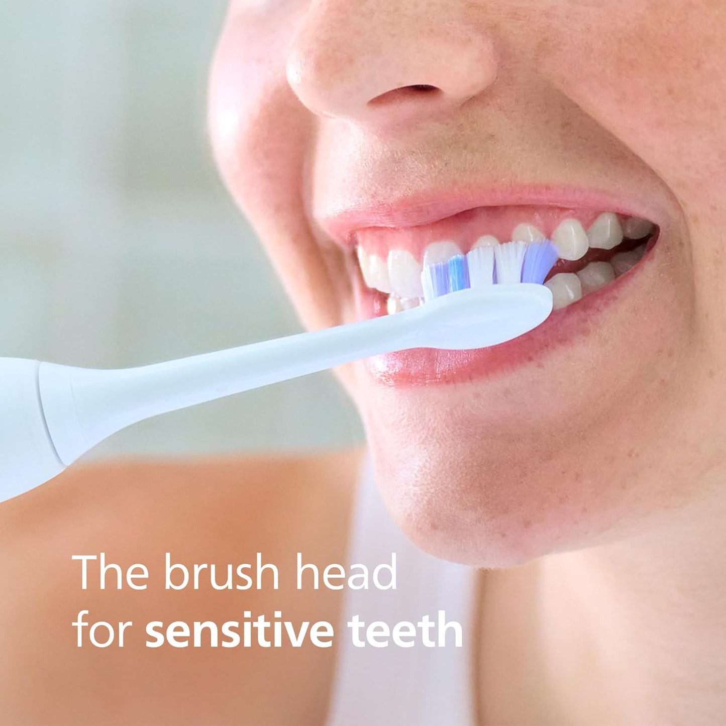 Philips Sonicare S2 Sensitive Toothbrush Heads - Genuine Electric Replacement, White | 2 Pack, HX6052/77