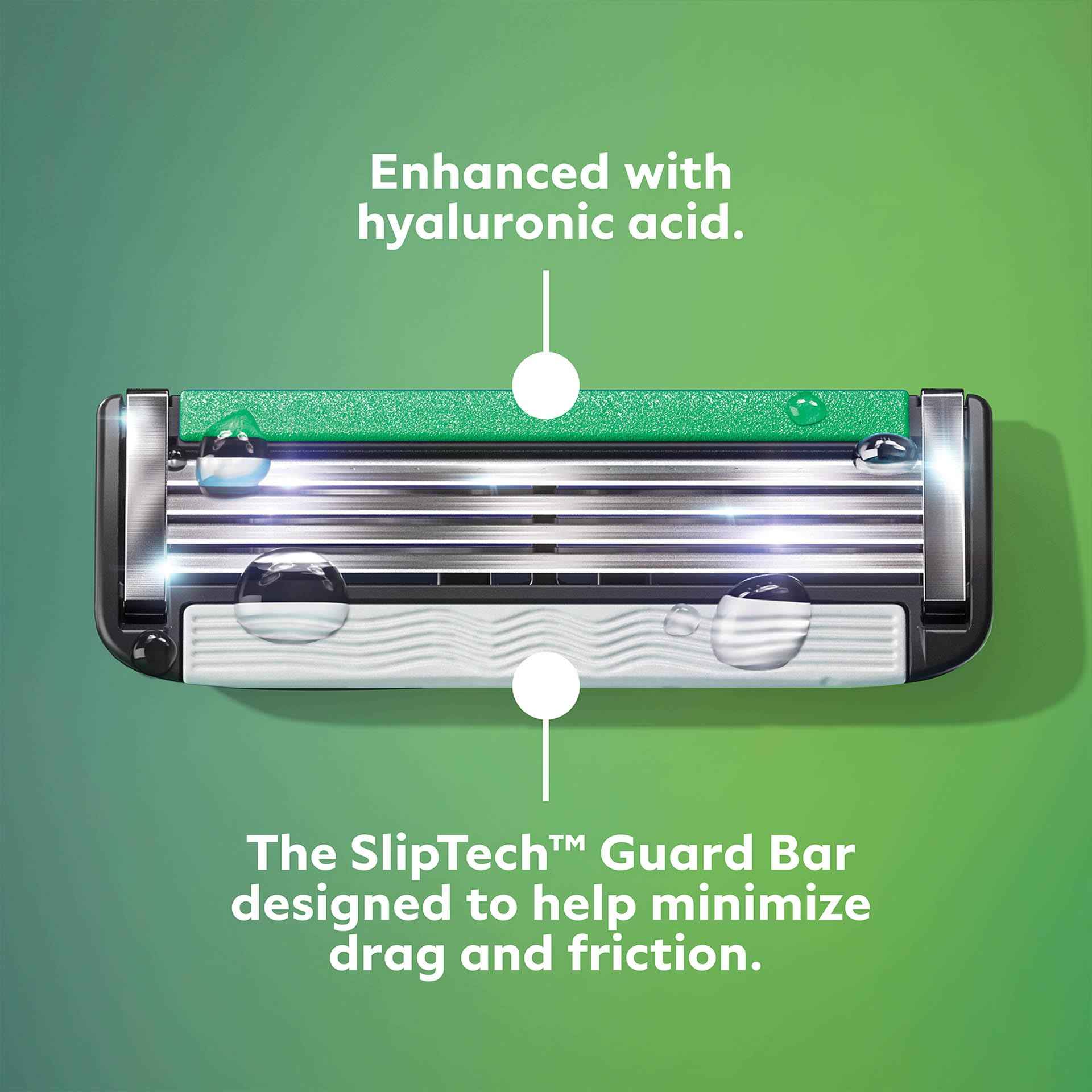 Dollar Shave Club | Acne Friendly Shave Set | 4 Refill Cartridges with Sliptech(TM) Guardbar, 1 Handle, 1 Razor Cover