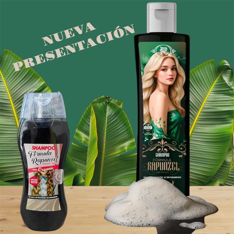 Formula Rapunzel Shampoo Fast Growth Hair 5cm x Month Stop Hair Loss Crecimiento Rpido ORIGINAL! Citrus (Bergamot) Scent, Paraben Free, Unisex Adults