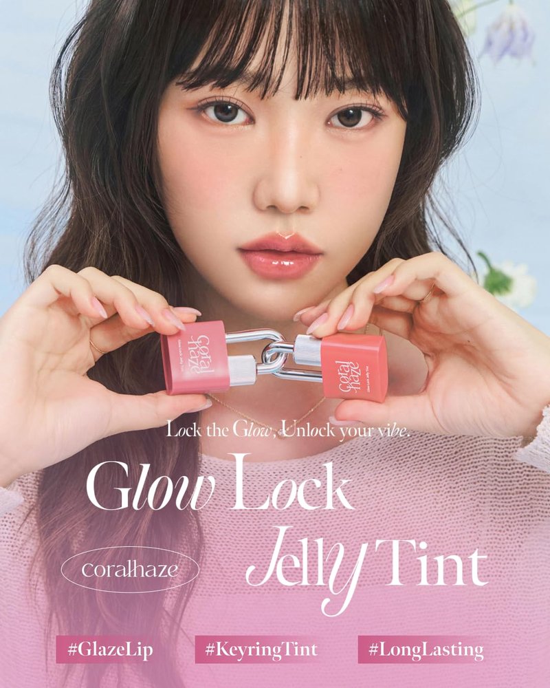 CORALHAZE Glow Lock Jelly Tint 109 Heavy, Hydrating Water Glow Lip Stain, Non-Sticky Juicy Gloss, Long Lasting Glass Shine & Dewy Finish, Lightweight Moisturizing Lip Care, Korean Makeup