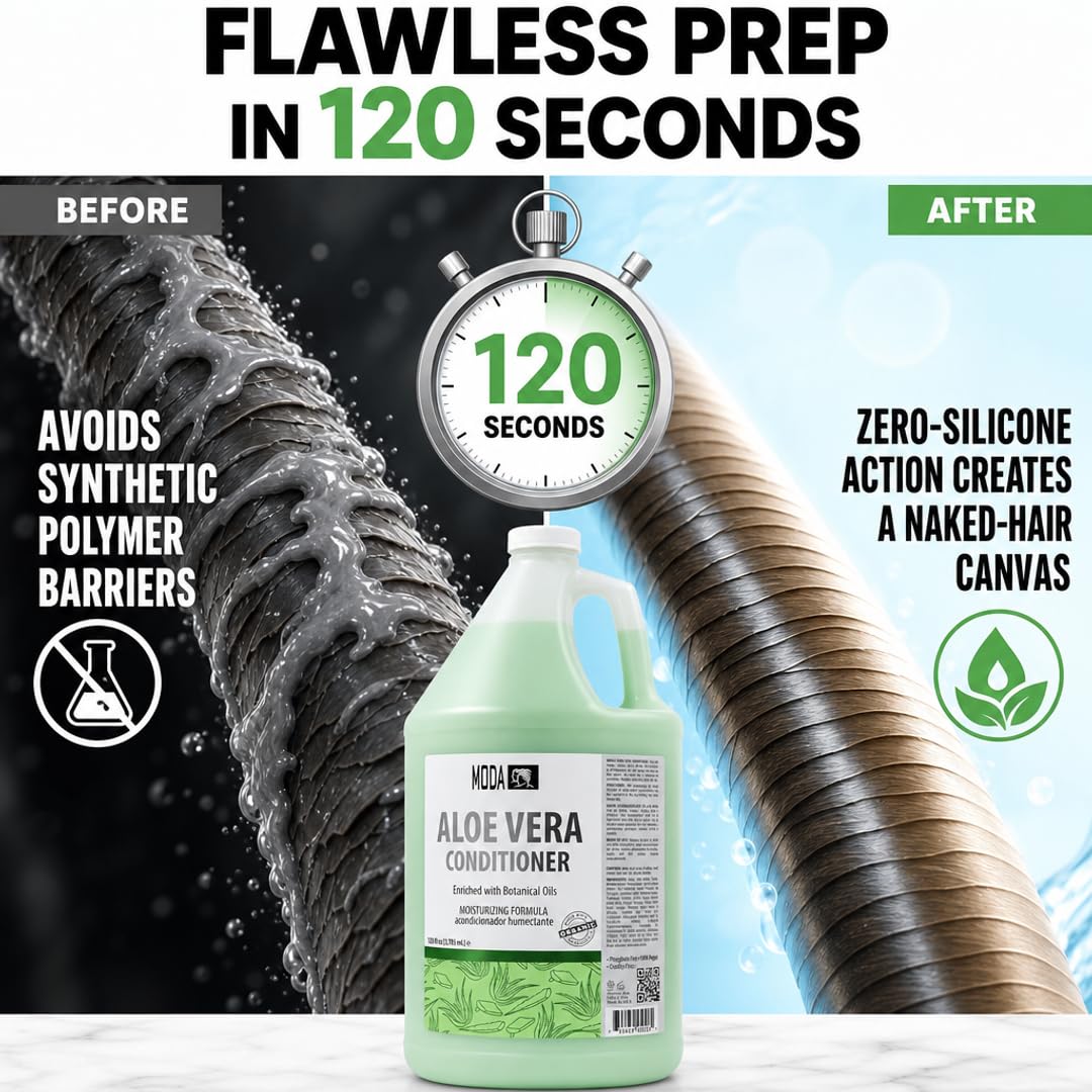 MODA Bulk Hair Conditioner & Pre-Color Primer – Silicone-Free Formula for Predictable Chemical Processing | Cruelty-Free, Made in USA | Professional Salon Use | 128 oz / 1 Gallon