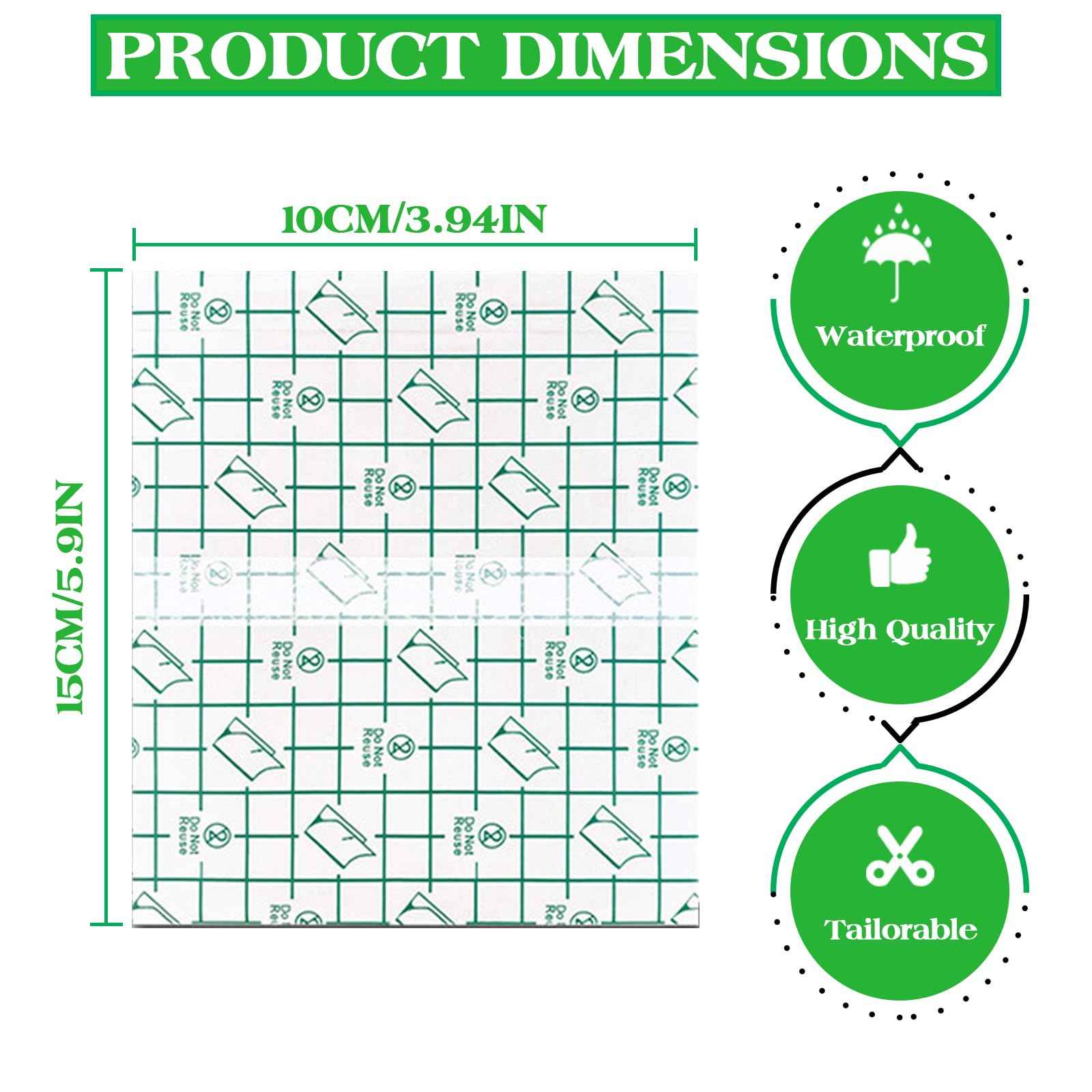 Waterproof Tattoo Aftercare Bandage 30PCS - 4 in x 6 in Second Skin Tattoo Cover Convenient Quick Tattoo Protection Tattoo Wraps for Healing